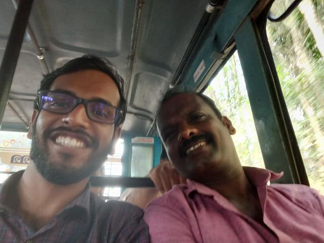 S Rajesh with Suresh on the way back to Kalpetta.