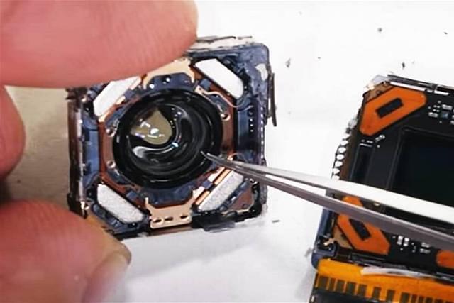 Closeup of the sensor inside the camera of the iPhone 12 Pro Max which moves within its house. (Represenative Image)