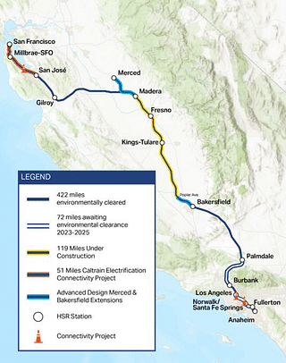 Route Map of California High-Speed Rail