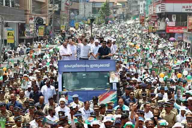 Rahul Gandhi roadshow in Wayanad (Twitter)