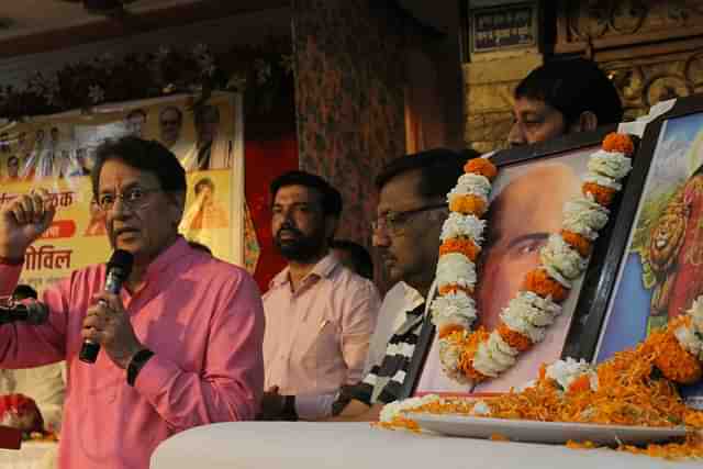 Arun Govil interacting with BJP workers. (Image credit: Sumati Mehrishi)