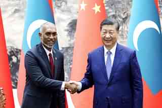 Maldives' President Mohamed Muizzu with Chinese President Xi Jinping. 