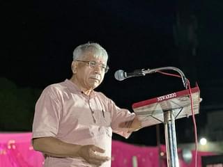 Prakash Ambedkar addressing a rally in Akola city (Special Arrangement)