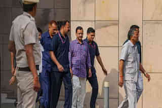 AAP Leader Arvind Kejriwal Outside Court Premises.
