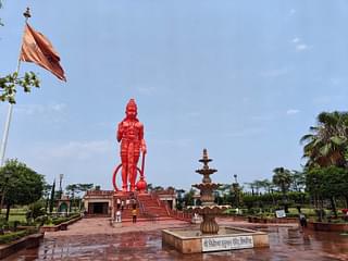 The 101-ft Hanuman murti in a temple in Chhindwara, sanctioned by Kamal Nath a few years ago.