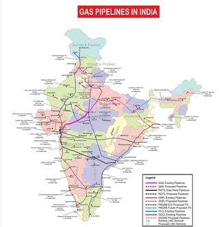 Gas Pipeline Network Map (Source: PNGRB)