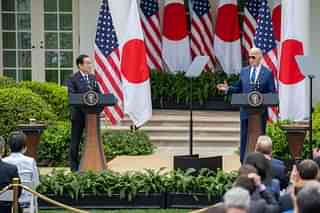 Joe Biden with Japanese Prime Minister Fumio Kishida in Washington.