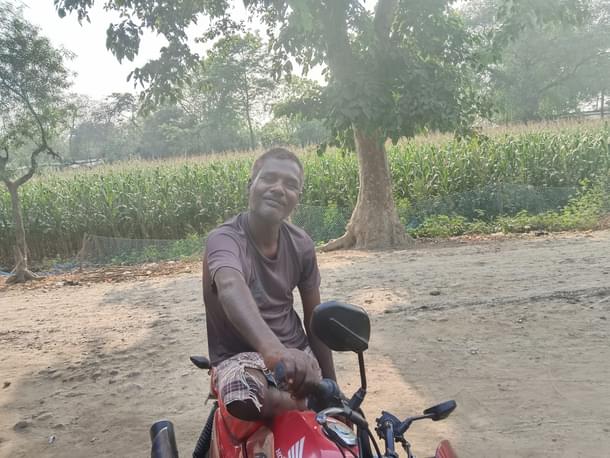 Bipin Todo posing as one when he was told that he is a hero. (Image credit: Abhishek Kumar)