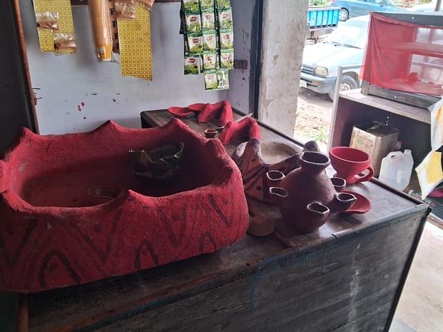 Some of the traditional clay items. (AnkitSaxena/Swarajya)
