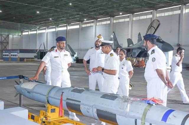 Rampage missile on display by the Indian Navy. (X/ @IN_GNA)