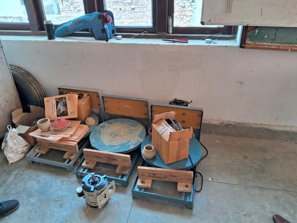 The new tools under the PM VIshwakarma scheme, given to the potters. (AnkitSaxena/Swarajya)