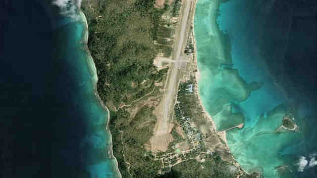 The 2,400 metres long airstrip constructed at the Coco Islands of Myanmar.