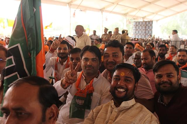 BJP supporters at the campaign. (Image credit: Sumati Mehrishi)