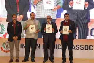IMA releases health manifesto for  2050, president R V Asokan (third from left)