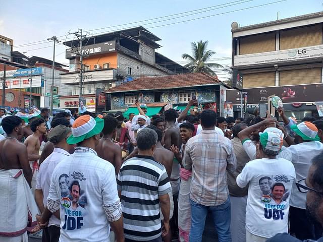 UDF supporters celebrating. (Image Credit: S Rajesh)