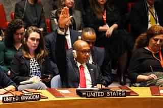 United States vetoing the UNSC resolution seeking to admit the Palestinians as a full member state.