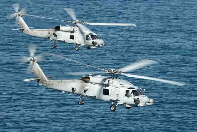 File pic Australian Navy's Seahawk helicopters. (Department of Defence)