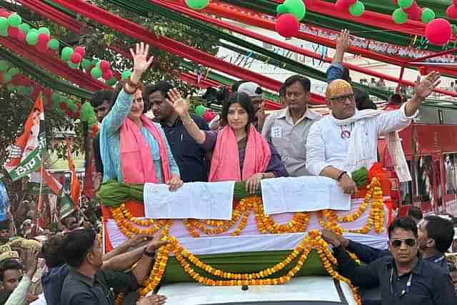 L to R: Priyanka Gandhi Vadra, Dimple Yadav and Ajay Rai