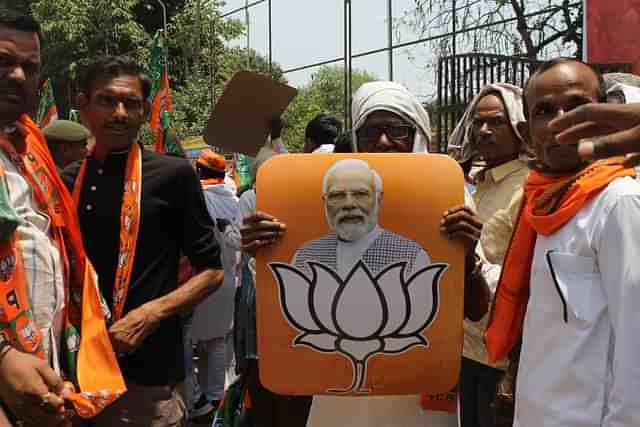Modi supporters in Raebareli