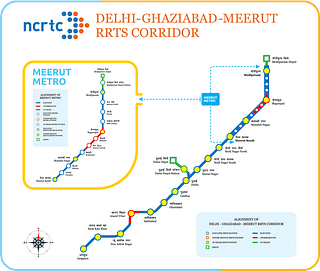 Delhi-Ghaziabad Meerut RRTS Corridor Map (NCRTC)