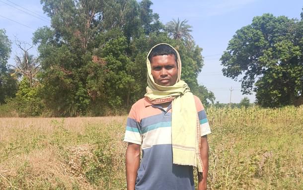 Charndramani Bariha in his farmland