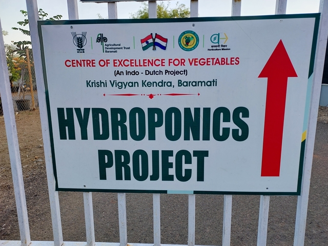 Recently inaugurated Hydroponics Project developed in collaboration with the Government of Netherlands in the KVK campus.