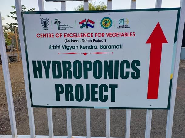 Recently inaugurated Hydroponics Project developed in collaboration with the Government of Netherlands in the KVK campus.