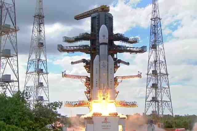 LVM3 rocket Lift off🚀 (Photo: LVM3-M4/CHANDRAYAAN-3 MISSION/Twitter)