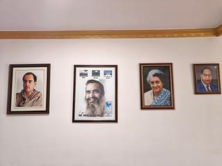 Some portraits hung on the walls.