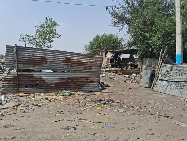 Areas along the road In Nuh district
