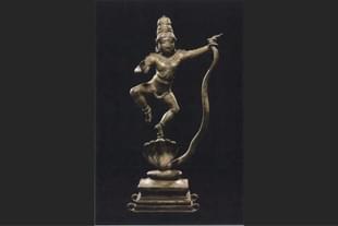 Dancing Krishna bronze idol