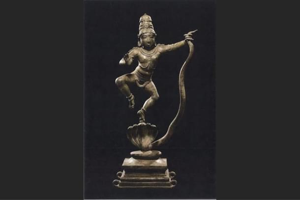 Dancing Krishna bronze idol