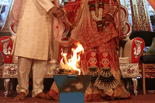 Saptapadi ritual (Pic Via Wikipedia)