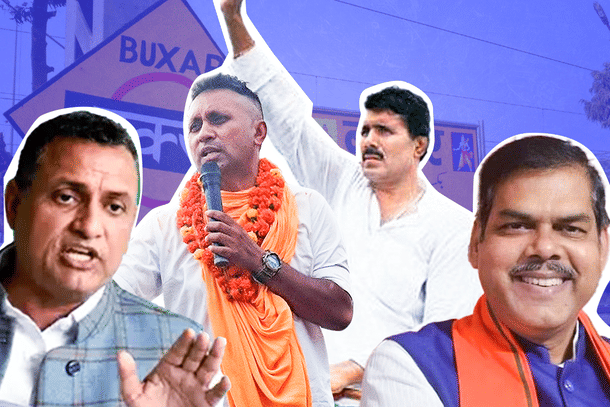 (From left to right) Sudhakar Singh, Anand Mishra, Dadan Pehelwan and Mithilesh Tiwari.