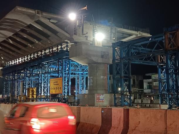 Under construction flyover near Barauni Township