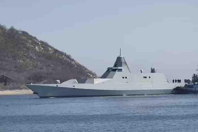 Chinese stealthy vessel heading out to sea. (X/@AlexLuck9)