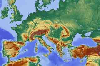 A physical map of Europe and West Asia (Needpix)