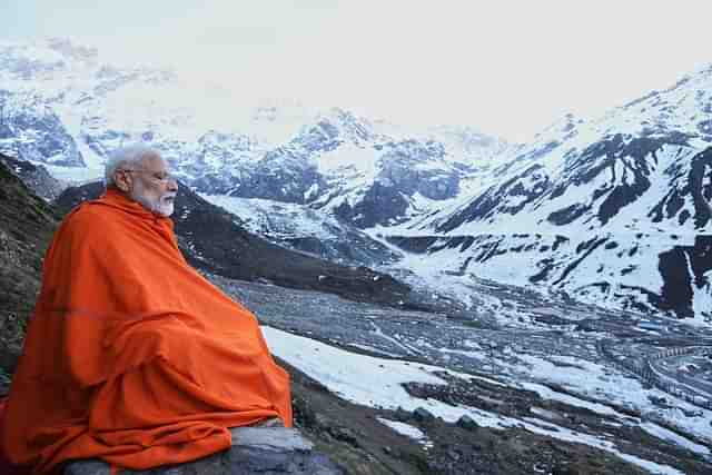 PM Narendra Modi meditating in Uttarakhand’s Kedarnath