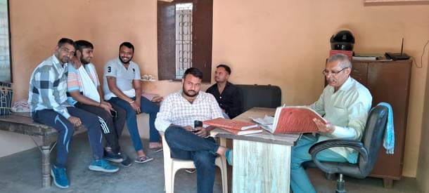 Residents in Kherki Daula village.
