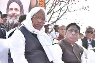Alamgir Alam with Congress president Mallikarjun Kharge