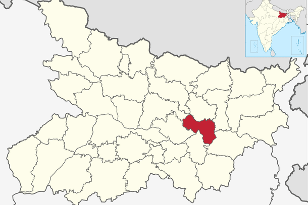 A map showing Khagaria