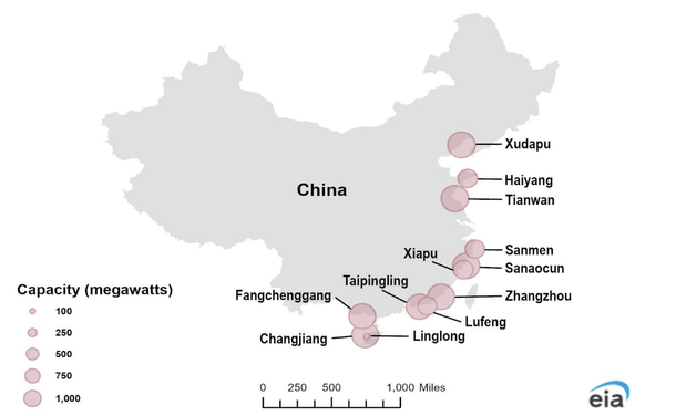 Nuclear power plants under construction in China, as of April 2024