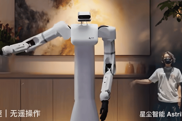 A dancing Astribot S1, learning by imitation