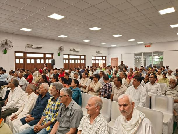Voters gathered in a community hall in Green Park.