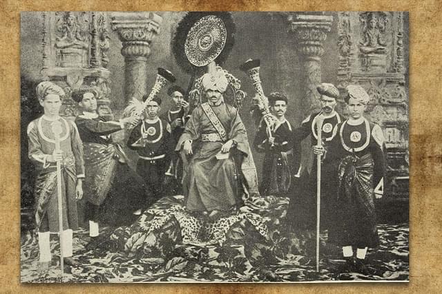 His Holiness Jagat Guru Benadikar during his coronation.