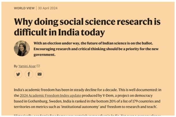 The article in 'Nature'