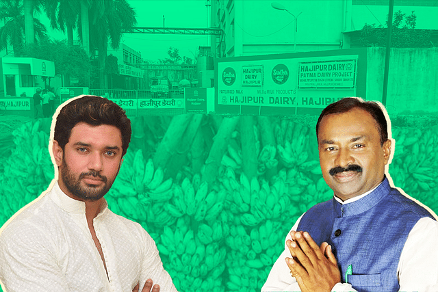 Chirag Paswan (left) and Shiv Chandra Ram. 