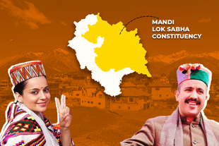 Actress Kangana Ranaut is contesting on a BJP ticket against Congress’s Vikramaditya Singh.