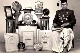 Vidwan Sheik Chinna Moulana with few of his awards and titles