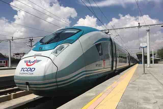 A high-speed train serving Turkey.